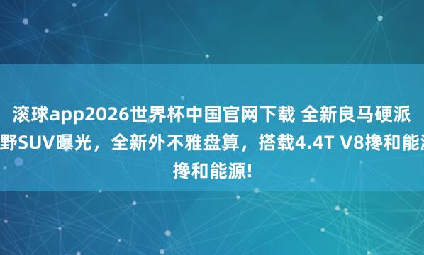 滚球app2026世界杯中国官网下载 全新良马硬派越野SUV曝光,全新外不雅盘算,搭载4.4T V8搀和能源!